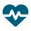 heart with ekg pattern